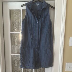 Old Navy denim blue sleeveless romper.  Size small